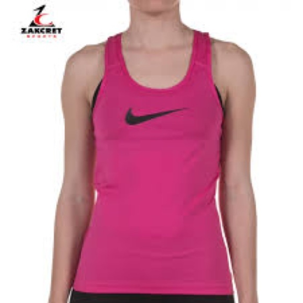 Nike Pro Cool Racerback Tank- Fuchsia- Size Medium